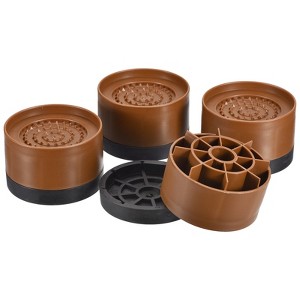 Unique Bargains Adjustable Anti-Slip Chair Table Round Furniture Risers 4 Set - 1 of 4