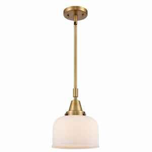 Bell - 1 Light Stem Hung Mini Pendant In Industrial Style-11.13 Inches Tall and 8 Inches Wide - 1 of 1