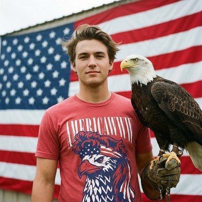 Мужские футболки Crazy Dog T-Shirts, Inc. Mens Funny T Shirts Americawww Sarcastic Fourth Of July Bald Eagle Graphic Tee for Men - Crazy Dog Men's T Shirt For Fourth Of July Red L — фото 4