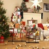 Angel Sar 2-Pack Metal Christmas Card Holder Set, Tree-Shaped Display Stands with 36 Clips & 2 Stands (44.5" & 30"), Black, Holiday Decor - 2 of 4