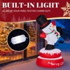 Angel Sar 4.8FT Rotating Snowman Inflatable, Motorized Animated Christmas Decoration with LED Lights, Outdoor Yard Blow Up Decor - 2 of 4
