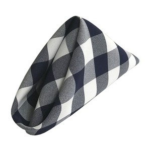 Slickblue Gingham Checkered Napkins 18"x18", Reversible, Yarn-Dyed Polyester, 9 Color Options – Pack of 4 or 10 - 1 of 4