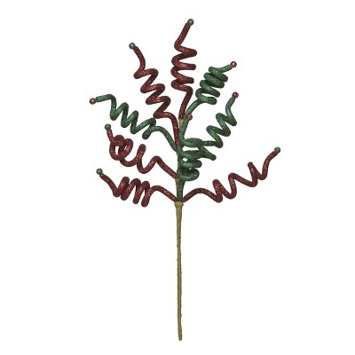 Auldhome Design- Frosted Red Berry Picks, Christmas Decor Greenery