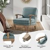 Set of 2 Quentin Wooden Upholstered Armchair Comfy Living Room with Comfortable Backrest and Cushion | ARTFUL LIVING DESIGN - 3 of 4