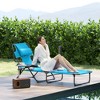 Outsunny 4-level Reclining Back Outdoor Chaise Lounge Chair, Reading Hole Include Tanning Chair - 3 of 4