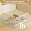 Large Wooden Baby Playpen, Adjustable Gate for Toddler and Babies, Baby Fence Play Yard with Door, Safe Play Area Kids Activity Center - 3 of 4