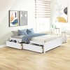 Solid Wood Full Size Bed Frame With Twin Size Trundle And 2 Storage Drawers, Space Saving Design, No Box Spring Needed - 3 of 4