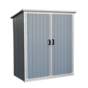 NicBex 5x3 Ft Outdoor Storage Shed Waterproof Resin Cabinet with Lockable Doors for Backyard Garden,Patio - 1 of 4