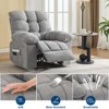 GustoWave Oversized Recliner Chair with Massage and Heat, Overstuffed Breathable Fabric with Control, 2 Side Pockets, Perfect for Living Room - 4 of 4