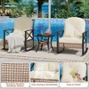 Garvee 3 Piece Rattan Rocking Bistro Set, Patio Furniture with 2 Cushioned Rocker Chairs and a 2-Tier Coffee Table,Outdoor Conversation Set for Garden - 4 of 4
