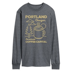 Men's - Instant Message - Portland Coffee Long Sleeve Graphic T-Shirt - 1 of 4
