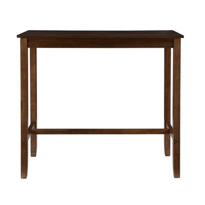 Rustic Brown and Gray Acacia Bistro Bar Set with Silver Accents