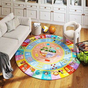 Car Rug Play Mat for Kids Toy Cars, Non-Slip Machine Washable Road Traffic Playmat for Kid Bedroom Home Decor - 1 of 4