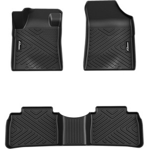 Custom Fit Floor Mats, Designed for 2007-2012 Nissan Altima, Durable TPE All-Weather Liners, Full Set Black - 1 of 4
