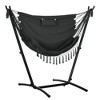 PAGED Swing Chair Outdoor with Stand, Outdoor Hammock Swing Hanging Lounge Chair with Side Pocket and Headrest - 3 of 4
