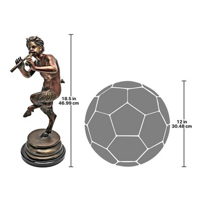 Medium Bronze Greek God Pan Statue with Marble Base