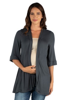 Elbow Length Maternity Cardigan-charcoal-l : Target