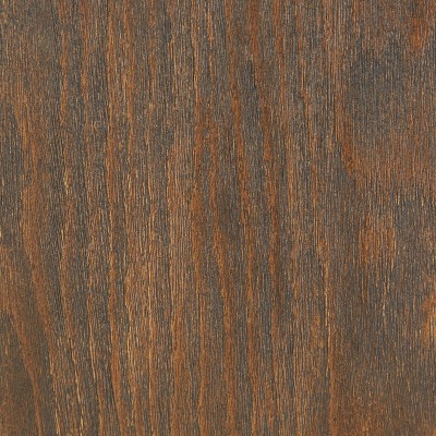 Riley Dark Walnut Wood Industrial Arm Chair with High Spindle Back