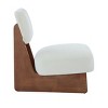 Set of 2 Modern Armless Lounge Chair with Sturdy Wood Base, Ergonomic Upholstered Accent Seating for Living Room or Office-Koiai - 3 of 4