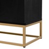 Sideboard Buffet Cabinet, Four-Door Storage Cabinet, Solid Wood Storage Cabinet with Adjustable Shelves, Metal Handles and Legs for Living Room Black - 4 of 4