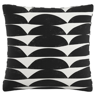 Black/White Halfmoon Throw Pillow (20"x20") - Skyline Furniture
