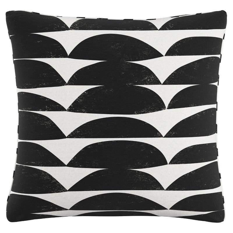 Black/White Halfmoon Throw Pillow (20&#34;x20&#34;) - Skyline Furniture, 1 of 7