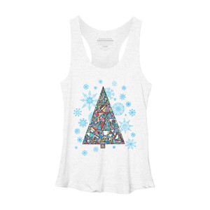 Women's Design By Humans Christmas fir-tree By xgdesign Racerback Tank Top - 1 of 3