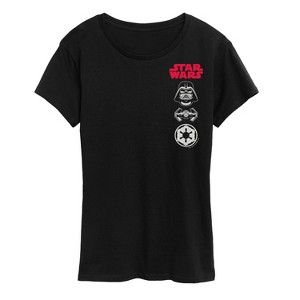 Women's - Star Wars - Vader Icons Short Sleeve Graphic T-Shirt - 1 of 4