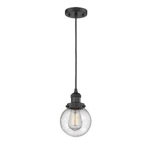 Beacon - 1 Light Cord Hung Mini Pendant In Industrial Style-9.5 Inches Tall and 6 Inches Wide - 1 of 2