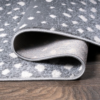 Charcoal & Ivory Antelope Pattern 5x8 Synthetic Area Rug