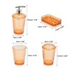 Unique Bargains Transparent Bathroom Accessories Set 1 Set - 2 of 4
