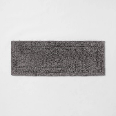 22"x60" Performance Cotton Reversible Bath Runner Dark Gray - Threshold™