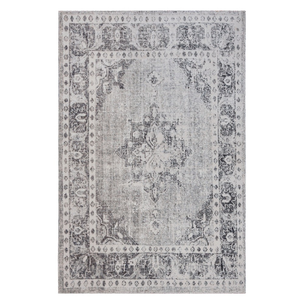 5'1inx7'6in Concepcion Medallion Loomed Rug Gray/Ivory - Safavieh