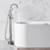 PROOX 2-Handle Claw Foot Tub Faucet with Hand Shower in Brushed Nickel - 2 of 4