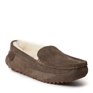 Fireside By Dearfoams Men's Melbourne Genuine Shearling Moccasin Slipper - 1 of 4