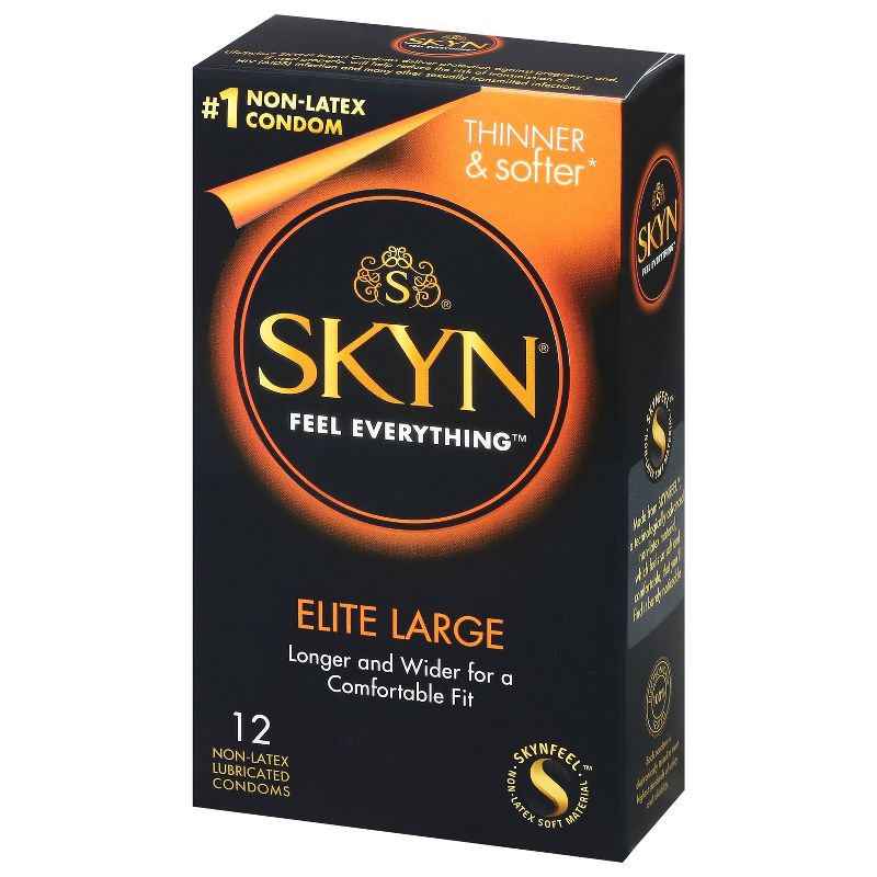 SKYN Elite Large Non-Latex Lubricated Condoms - 12ct, 3 of 12