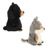Aurora Small Reversible Eco Pairs: Black Bear and Wolf Eco Nation Eco-Friendly Stuffed Animal Grey 6.5" - 3 of 4