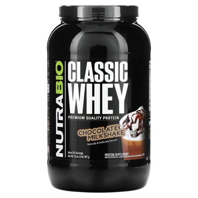 NutraBio Classic Whey Protein, Chocolate Milkshake, 2 lb (907 g)