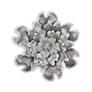 Cheung's Varinnia Galvanized Metal Peony Style Wall Decor - 1 of 2