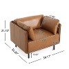 NicBex Faux Leather Accent Chair,Upholstered Living Room Chairs with Mid-Height Backrest and Steel Legs,Accent Chairs for Living Room - 3 of 4