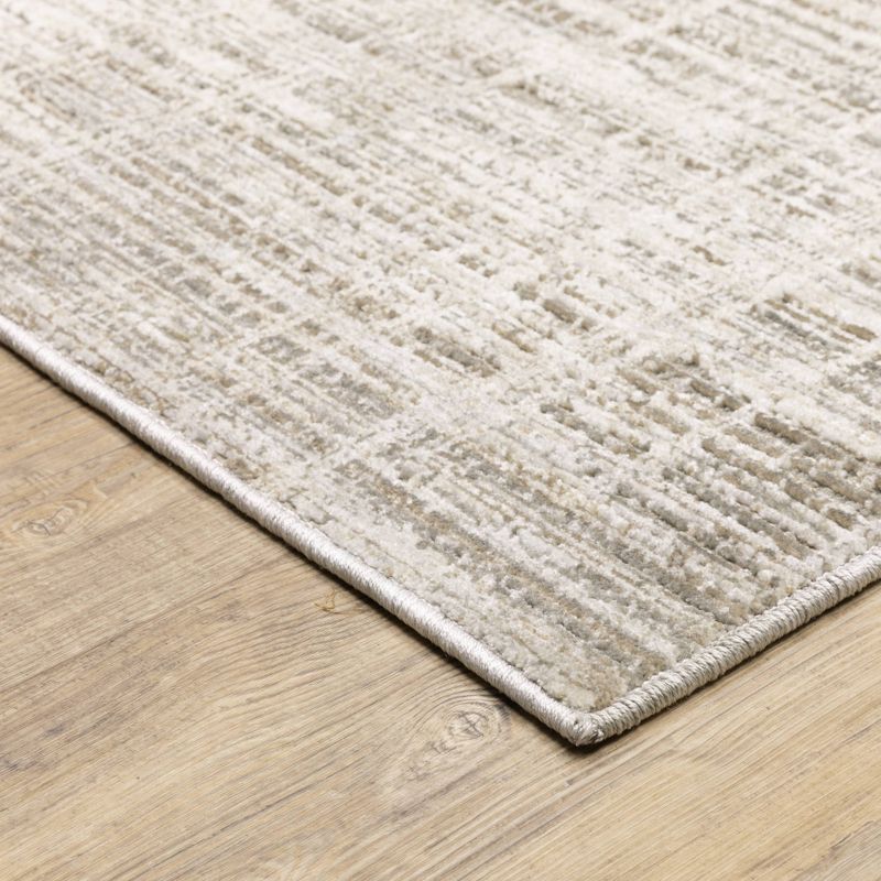 Nirvan Abstract Etchings Indoor Area Rug Beige/Ivory - Captiv8e Designs, 4 of 13