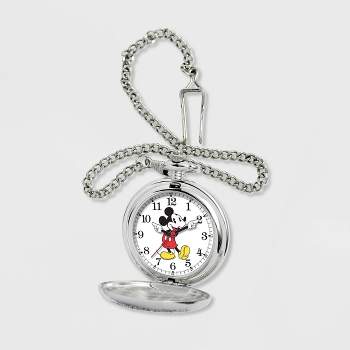 Men's Disney Mickey Mouse Pocket Chain Watch - Silver