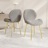 NicBex Set of 2 Velvet Dining Chair with Metal Legs and Comfortable Backrest,Upholstered Armless Chairs for Kitchen,Living Room - 2 of 4