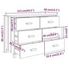 vidaXL HAMAR Dresser Dark Gray 44.5"x15.7"x31.5" Solid Wood Pine - 4 of 4