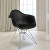 Emma and Oliver Plastic Accent Dining Chair with Arms and Chrome Base - 2 of 4