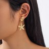 Coastal Charm Drop Earrings - Asymmetric Shell & Starfish Design in Gold for a Relaxed Summer Vibe - 3 of 4