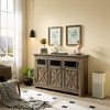 NicBex TV Stand for 65 Inch TV with Round Metal Knobs,TV Entertanment Center with 3 Glass Doors Cabinet,TV Console Table for Living Room - 2 of 4