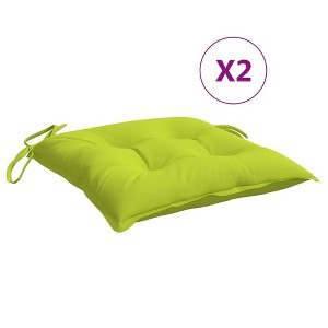 vidaXL Outdoor Chair Cushions 2 pcs Bright Green, 19.7"x19.7"x2.8", Polyester Oxford Fabric, Comfortable Fill Material, Easy Clean - 1 of 4