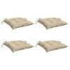 vidaXL Chair Cushions 4 pcs Beige 19.7 in.x19.7 in.x2.8 in. Oxford Fabric - 3 of 4