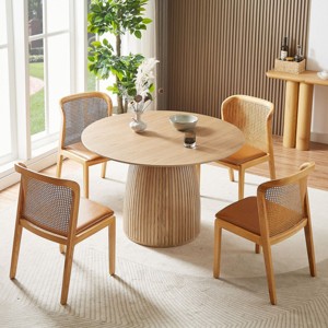 47 Inch Dining Tables Round, Dining Tables Modern For 4-6 People, Dining Tables Round Wood, Dining Tables Mid Century Modern-Cuddlewood - 1 of 4